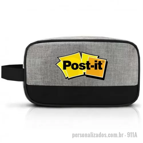 Nécessaire personalizado - Somos fabricantes! Nécessaire produzida em nylon linho, possui alça de mão. Medidas 20x10x12. Gravação em serigrafia ou plaquinha de metal. 