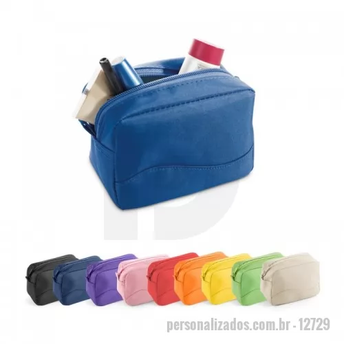 Nécessaire personalizado - Bolsa multiusos em microfibra com zíper. 130 x 90 x 65 mm