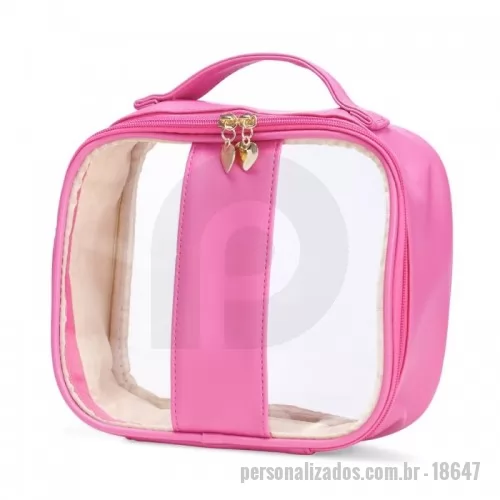 Nécessaire personalizado - Nécessaire de PVC e PU resistente à água, disponíveis nas versões pequena média e grande.