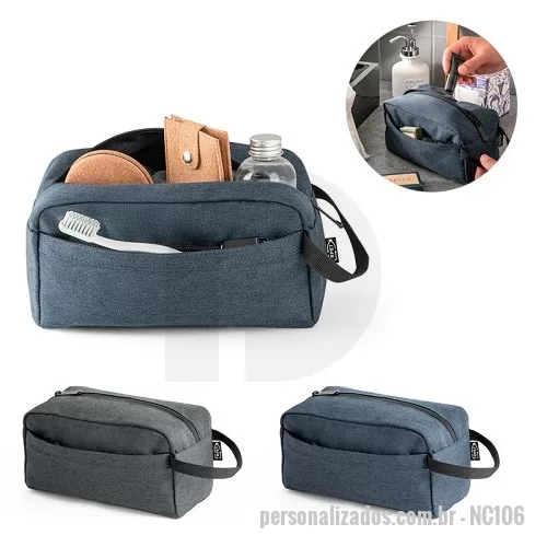 Nécessaire personalizado - Nécessaire Tecido com Alça Lateral