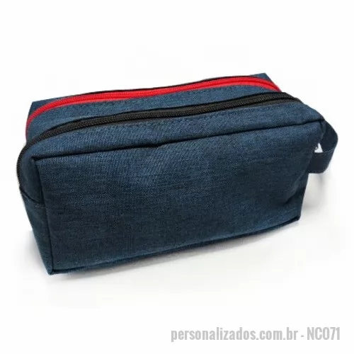 Nécessaire personalizado - Nécessaire Tecido com Dois Zípers