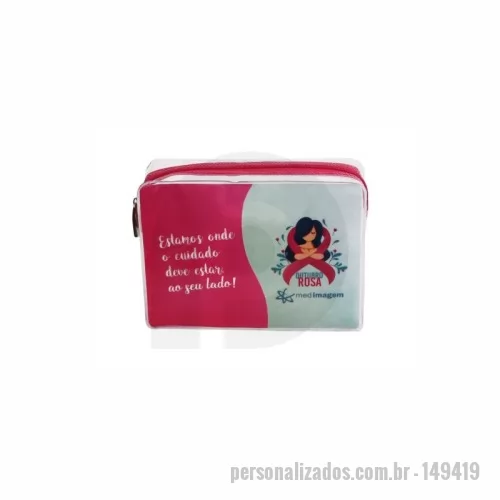 Nécessaire personalizado - Necessarie no PVC allklear medindo 20X15X5cm de fole, personalizada