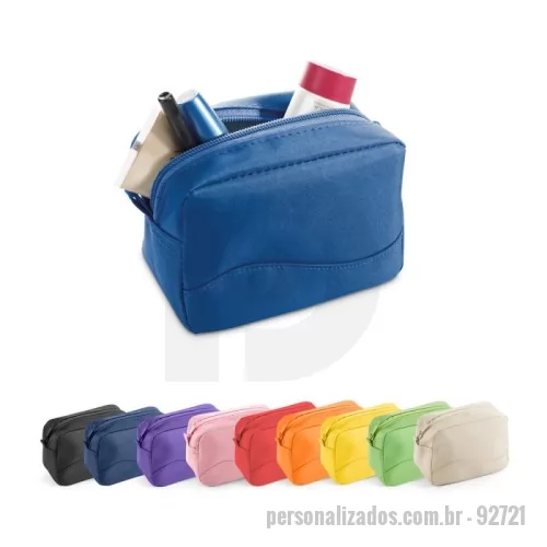 Nécessaire personalizado - Bolsa multiusos em microfibra com zíper. 130 x 90 x 65 mm