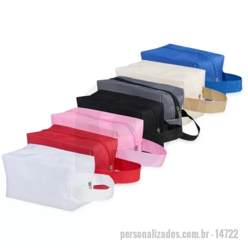 Nécessaire personalizado - Nécessaire confeccionada em nylon 600 com alça de mão.