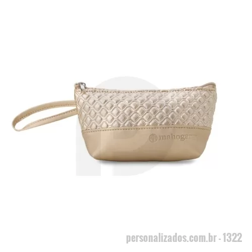 Nécessaire personalizado - NECESSAIRES   COSMETICO EM TECIDO E COURO ECOLOGICO LOGO EM RELEVO