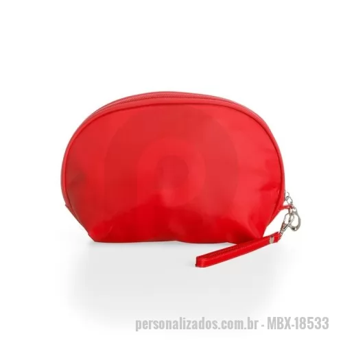 Nécessaire personalizado - Nécessaire de nylon resistente à água, acompanha alça de transporte.