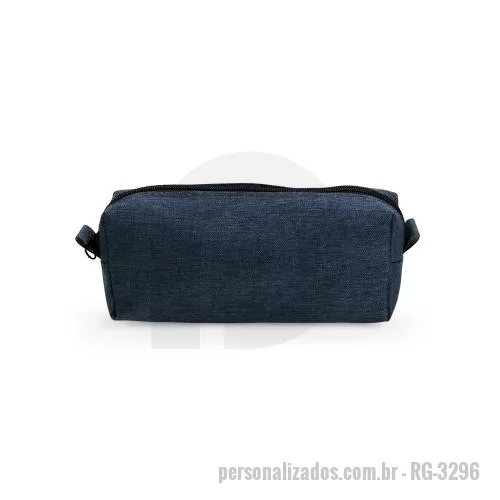 Nécessaire personalizado - Nécessaire compacto confeccionada em Poliéster PVC mescla resistente à água, com fechamento em zíper e alça pequena para acesso de chaveiro ou gancho.