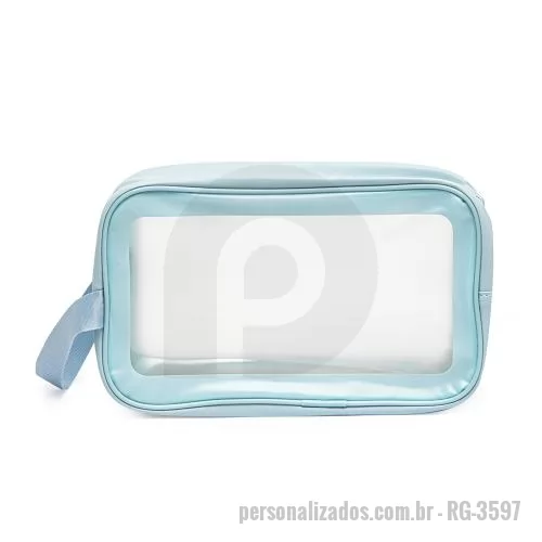 Nécessaire personalizado - Nécessaire de PVC e PU resistente à água.