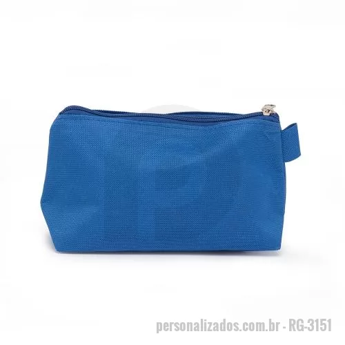 Nécessaire personalizado - Nécessaire de nylon com alça pequena para acesso de chaveiro ou gancho.