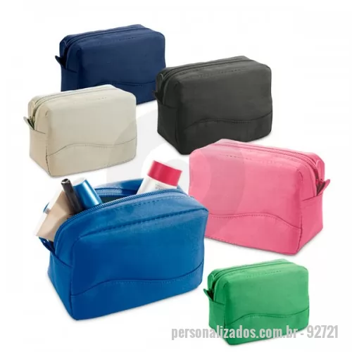 Nécessaire personalizado - Nécessaire Bolsa multiusos em microfibra com zíper. 130 x 90 x 65 mm