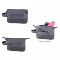 Necessaire com Detalhes em Couro Sintético