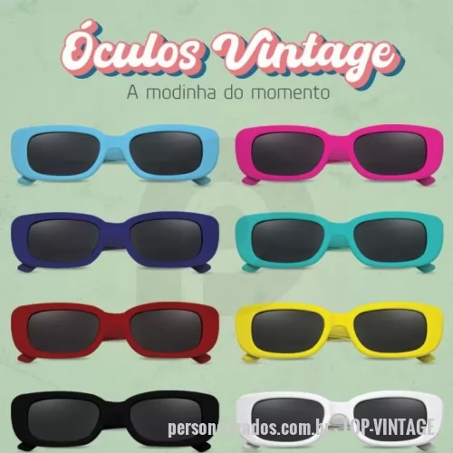 Óculos de sol personalizado - Óculos de sol ou óculos com lente transparente . Lentes com proteção de 400 UV. Diversas cores.