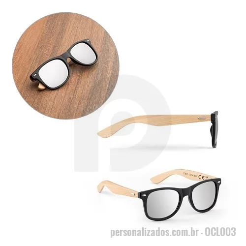 Óculos de sol personalizado - Óculos de Sol em PP e Bambu