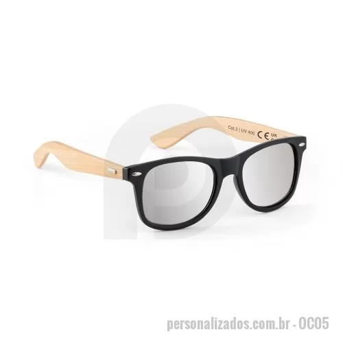 Óculos de sol personalizado - Óculos de Sol em Bambu Personalizado
