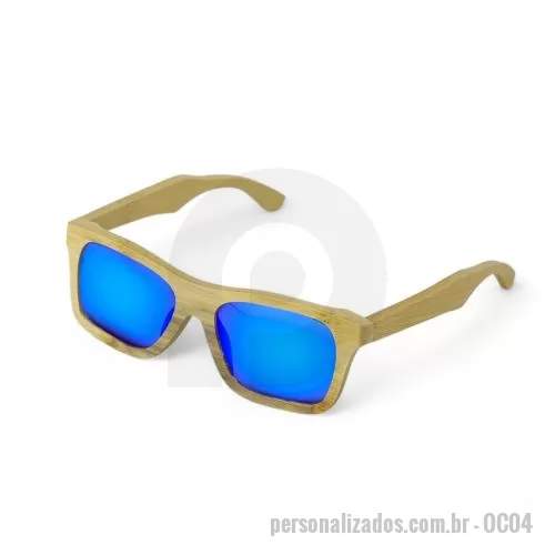 Óculos de sol personalizado - Óculos de Sol em Bambu Personalizado