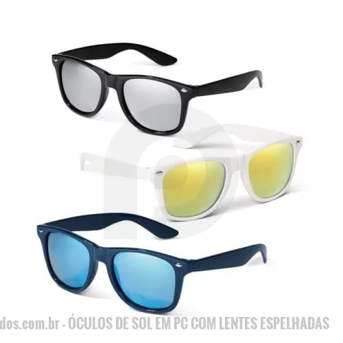 Óculos de sol personalizado - Óculos de sol em PC com lentes espelhadas