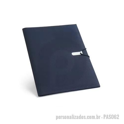Pasta executiva personalizada - Pasta Convenção com Bloco de Anotações e Bolsos Internos