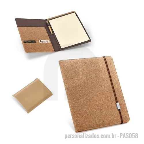 Pasta executiva personalizada - Pasta Ecológica com Bloco de Anotações