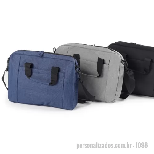 Pasta executiva personalizada - Pasta para notebook tecido poliester, bolso lateral, porta notebook com capacidade de até 15,6