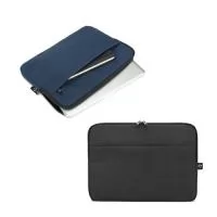 Bolsa para notebook em poliéster reciclado 600D de alta densidade e forro em poliéster reciclado 210D. Possui um compartimento principal para notebook até 14" e um bolso frontal para guardar pequenos objetos. A pasta é totalmente almofadada garantindo maior resistência e durabilidade.  Dimensões do produto: 360 x 260 x 25 mm
