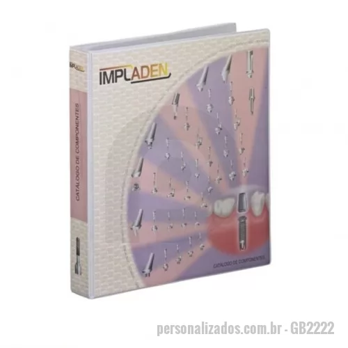 Pasta fichário personalizada - Pasta Fichário Personalizado solda com ferragem, em PVC cristal, personalizada, Medida