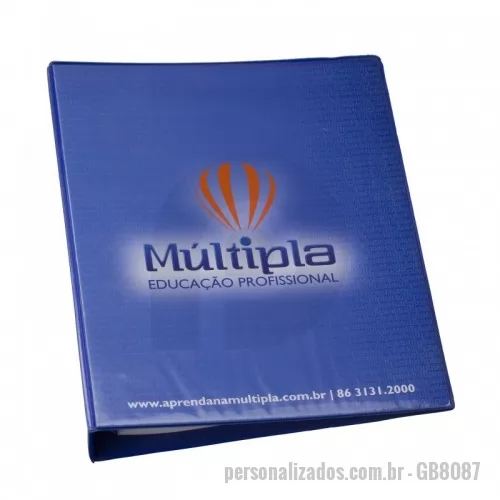 Pasta fichário personalizada - Pasta Fichário Personalizado solda com ferragem, em PVC cristal, personalizada, Medida