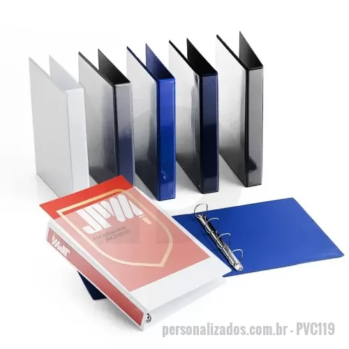 Pasta fichário personalizada - Pasta Fichário em PVC (aberta na capa, lombada e contracapa )