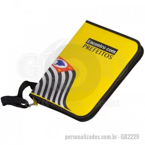 Pasta fichário personalizada - Pasta fichário personalizada costurada com alça