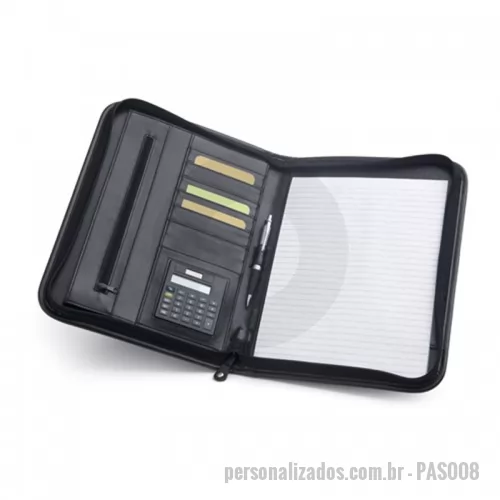 Pasta personalizada - Pasta A4 em Couro Sint?tico