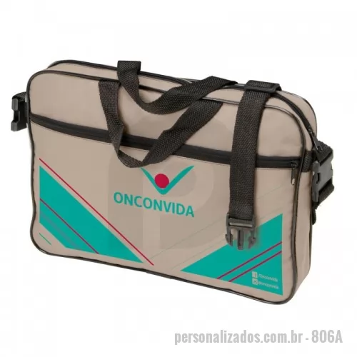 Pasta personalizada - Somos fabricantes, produzimos essa pasta com qualquer combinação de cores. Possui bolso frontal, alça de ombro e de mão. Medidas 38x04x27. Gravação em serigrafia, bordado ou sublimação.