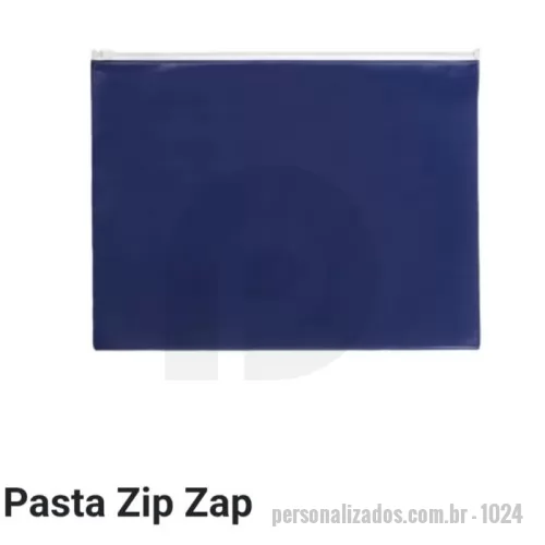 Pasta zip zap personalizada - Pasta Zip Zap em PVC - Formato 270x370mm