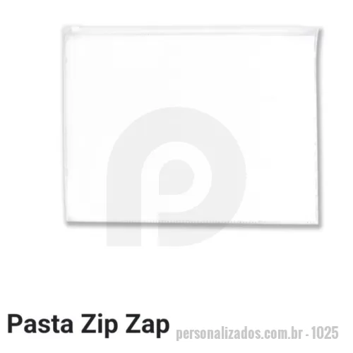 Pasta zip zap personalizada - Pasta Zip Zap em PVC - Formato 270x370mm