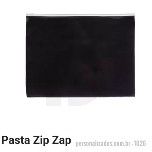 Pasta zip zap personalizada - Pasta Zip Zap em PVC - Formato 270x370mm