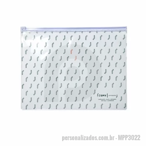 Pasta zip zap personalizada - PASTA ZIP ZAP PVC - PERSONALIZADA - MEDIDA: 30X22 - SOLDA RESISTENTE - LOGO DE SUA PREFERÊNCIA 