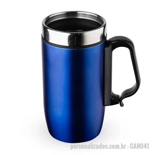Pegador personalizado - Produzida em inox com parede dupla e capacidade de 250ml, esta caneca conta com pegador plástico, tampa com abertura deslizante para beber e base em EVA antiderrapante. Compacta e prática, é ideal para café, chá ou bebidas do dia a dia, oferecendo ap
