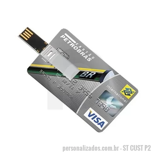 Pen Card personalizado - Cartão Pen Drive com 4 Gb Personalizado