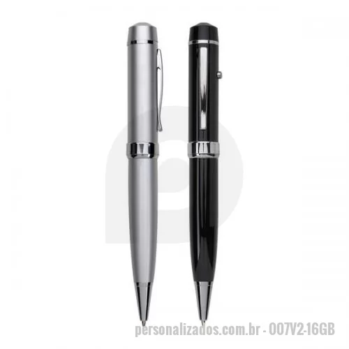 Pen Drive personalizado - Pen Drive Personalizado - 007V2-16GB - Pen Drive Caneta com Laser - 133153 - Pen Drive