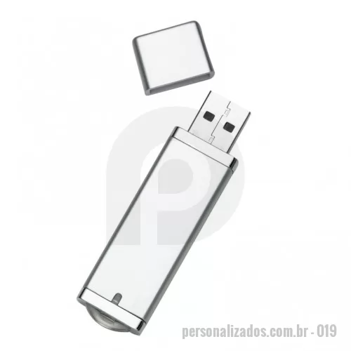 Pen Drive personalizado - Pen drive Super Talent em plástico resistente, corpo cinza com detalhes prata. Possui tampa e ao conectar no USB uma luz irá acender na parte inferior. 4GB, 8GB, 16GB, 32GB, 64GB.