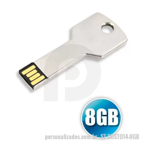 Pen Drive personalizado - Pen Drive 8gb Promocional Chave