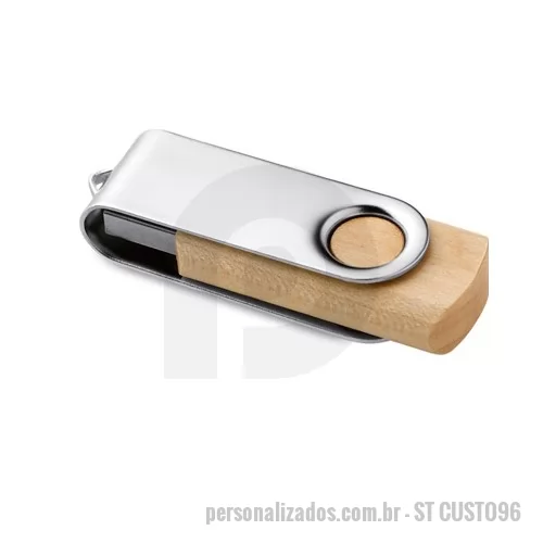 Pen Drive personalizado - Pen drive de Bambu 4 gb Personalizado, Capacidade 4GB