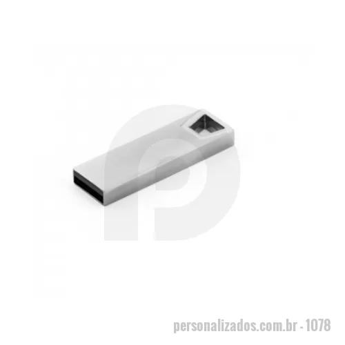Pen Drive personalizado - Pen drive com memória COB em alumínio. Capacidade: 32GB. 12 x 37 x 5 mm