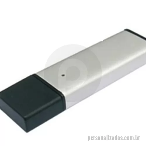 Pen Drive personalizado - Pen drive personalizado modelo prateado Estrutura fina. Personalização a laser. Modelos com capacidade de: 2gb; 4gb; 8gb e 16gb