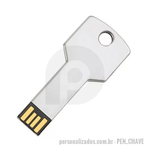 Pen Drive personalizado - Pen Drive modelo Chave 4GB, 8GB, 16GB. Pen Drive gravação a laser. Pen Drive Personalizado.