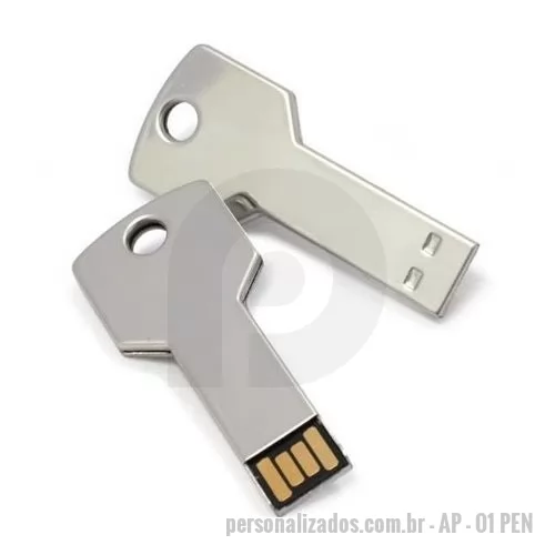 Pen Drive personalizado - Pen drive em formato de chave, com capacidade para 4GB de memoria 