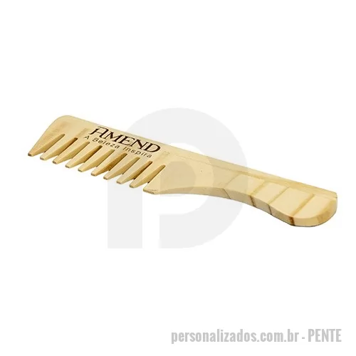 Pente personalizado - PENTE DE MADEIRA - material resistente e personalizado