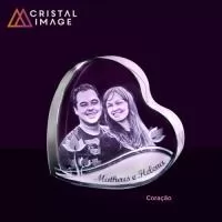 Peso para papel em Cristal gravação interna 2D ou 3D