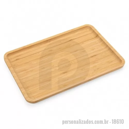 Petisqueira personalizada - Petisqueira de Bambu 36 x 24