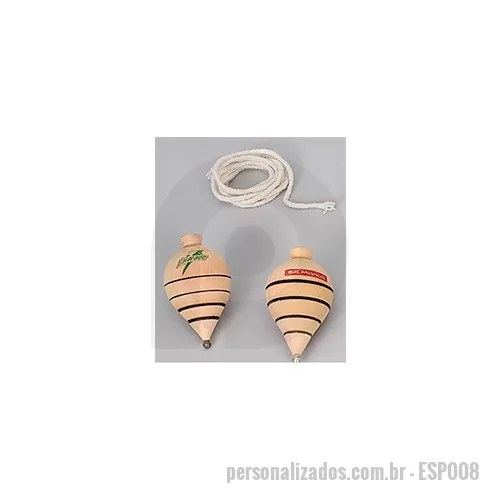 Pião personalizado - Madeira