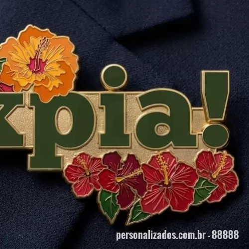 Pin Ecológico personalizado - Pin de metal Esmaltado e resinado 