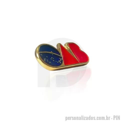 Pin personalizado - O Pin Personalizado de Metal é ideal para Brindes Corporativos. Irá tornar a sua marca exclusiva e dar um toque de sofisticação ao seu negócio.  Material: metal Tamanho: 10 a 30mm Gravação: personalizada. solicite um orçamento informando o tamanho do pin, a quantidade e qual a cor do banho desejado dentre as opções: Ouro - Grafite - Prata - Cobre